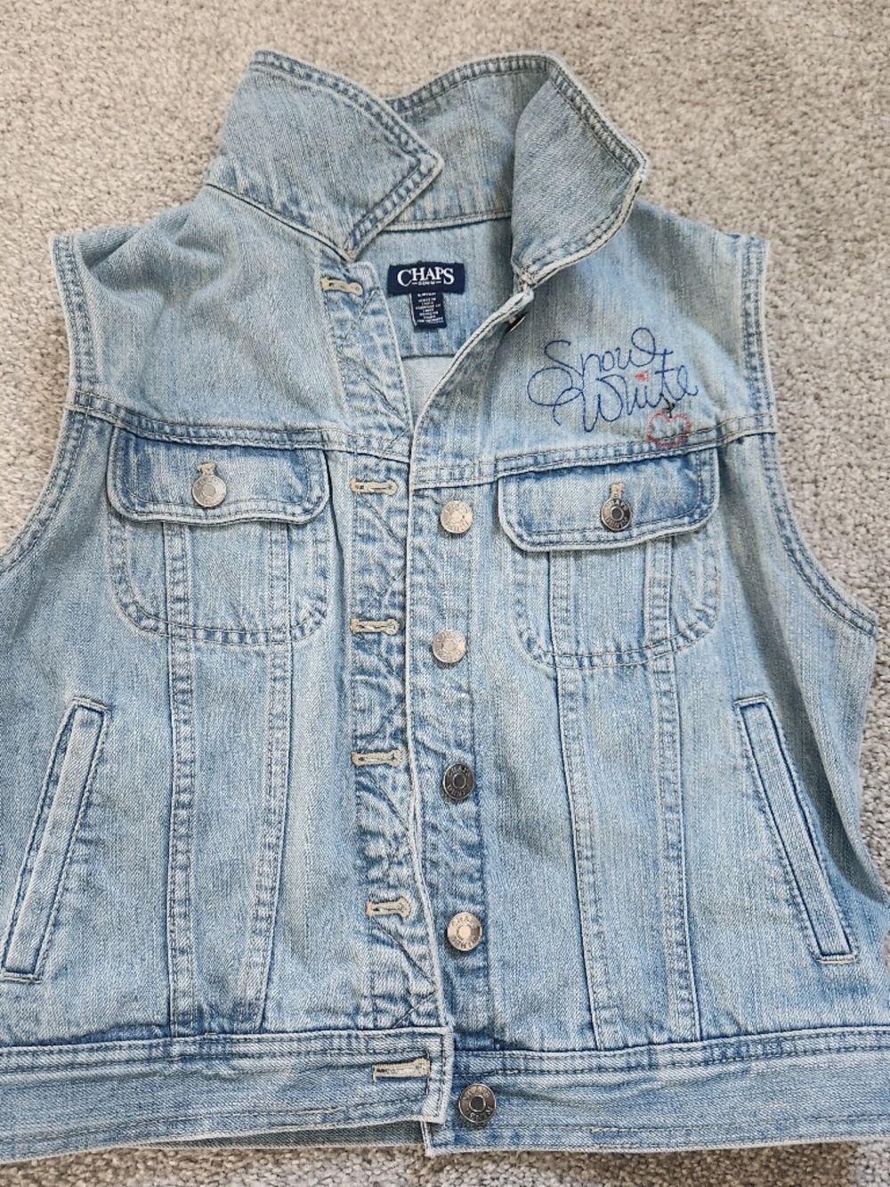 Snow White and the Seven Dwarfs Embroidered Chaps Denim Jacket